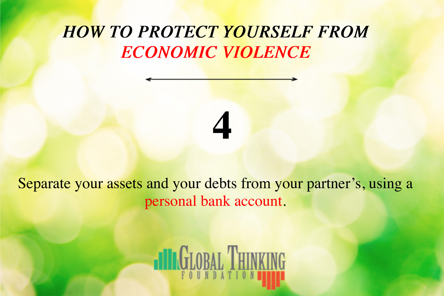 FINANCIAL LITERACY AGAINST ECONOMIC VIOLENCE - GLT Foundation